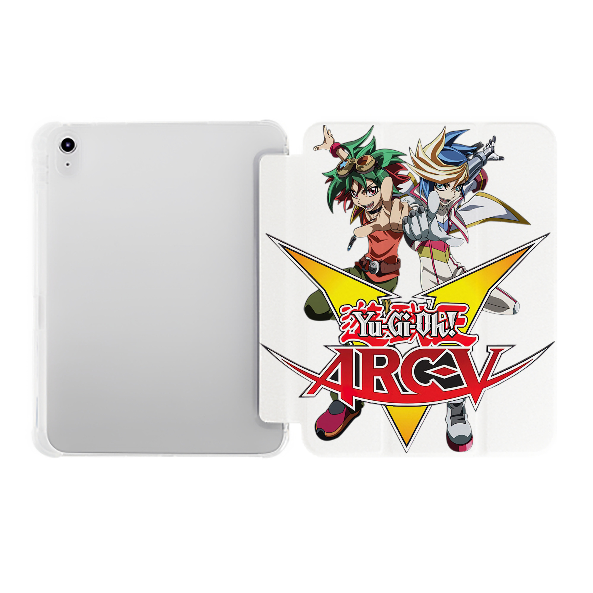 （画像用） 遊☆戯☆王 Yu-Gi-Oh! IPad ケース ペン収納付き 三つ折りスタンド PUレザー×シリコン 対応機種9.5/10.5/10.9インチ